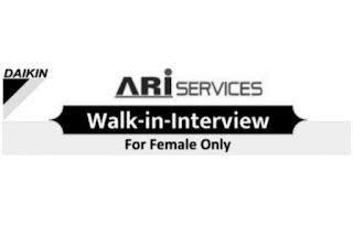 ARİ SERVICES Walk-in-Interview For Female Only