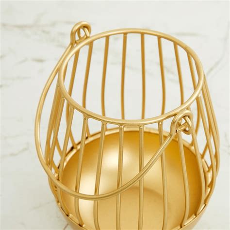 Buy Leon Gold Solid Metal Wire T-light Holder from Home Centre at just ...