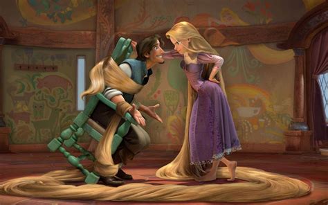 Download Tangled Rapunzel Interrogating Flynn Wallpaper | Wallpapers.com