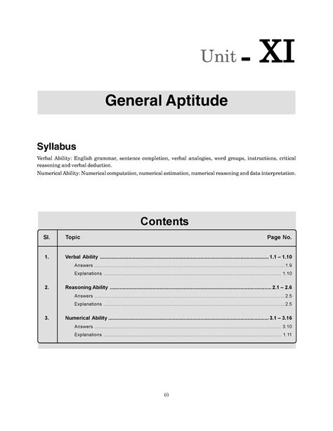 Gate GA - General Aptitude for gate - ( i ) Syllabus Verbal Ability ...