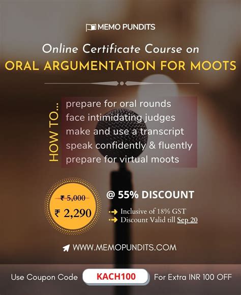 ONLINE ORAL ARGUMENTATION COURSE BY MEMO PUNDITS : REGISTER NOW!!!