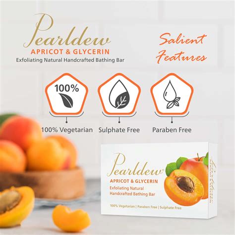 Buy PEARLDEW APRICOT & GLYCERIN EXFOLIATING BATHING BAR (75 GM - PACK ...