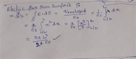 A charged rod of length L is lying along x axis, but having non-uniform ...