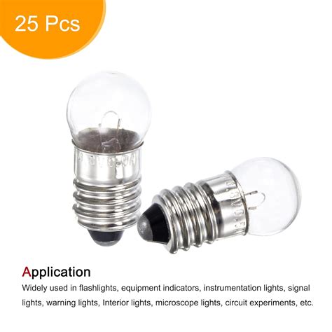 Buy MECCANIXITY E10 Screw Base Miniature Bulbs DC 4.8V Warm Yellow ...