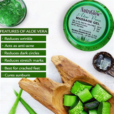 Buy NUTRIGLOW ALOE VERA FACE GEL GREAT FOR FACE GLOWING & RADIANT SKIN ...