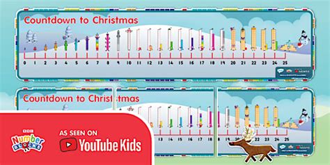 Numberblocks Countdown to Christmas Display Poster - Maths