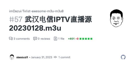 武汉电信IPTV直播源20230128.m3u by xiaozuzi1 · Pull Request #57 · imDazui ...