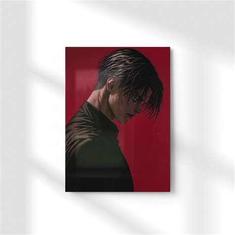 Dark Aesthetic Levi Ackerman Metal Poster | Aesthetic Pop Art Wall Dec ...
