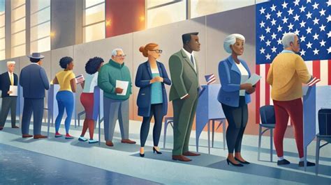 Line of People Voting 的图像结果