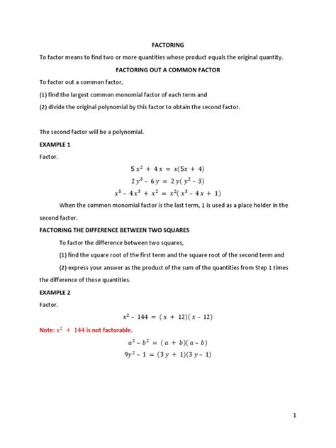 Factorization Method Examples 的图像结果