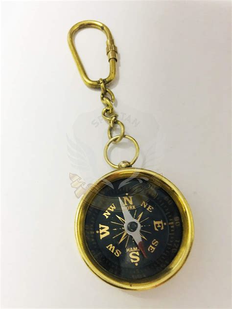 Roorkee Instruments (INDIA) Brass Key Chain Compass Telescope (Brass_1 ...