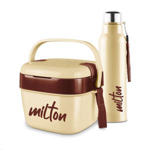 Flipkart.com | MILTON Cube Lunchmate (Steel Fit Bottle, 630 ml & Cubic ...