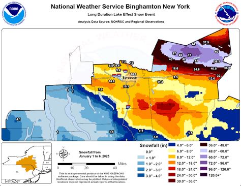 Lake Effect Snow January 1-5, 2025