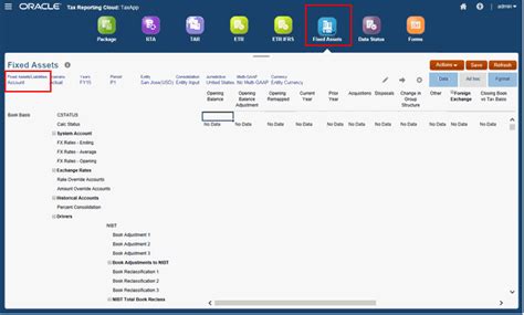 Working with the Fixed Assets Form