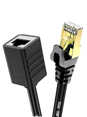FEDUS Cat8 Ethernet Extension Cable RJ45 Shielded Male to Female LAN ...