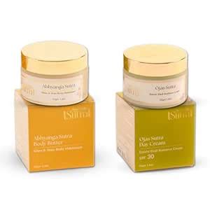 Ayurvedic Sutra Ojas Radiance Cream & Abhyanga Body Butter Combo - SPF ...
