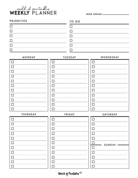 Weekly Planner Printable 的图像结果