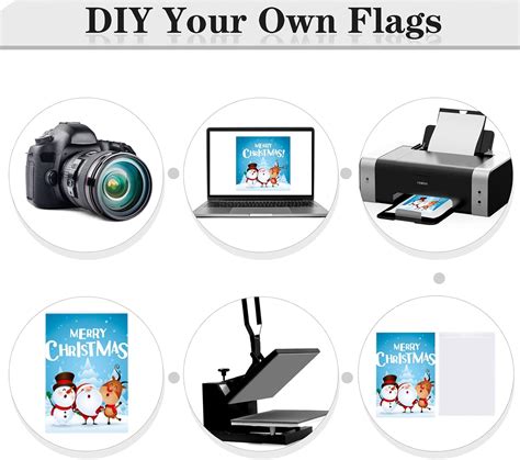 Buy Elcoho 4 Pack Blank Garden Flag Polyester Banners Flag DIY Blank ...