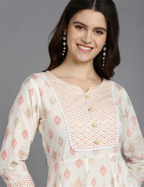 Printed A-Line Cotton Western Dress – Zari Jaipur