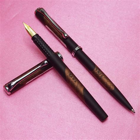 Gama - 21 - Black Color Body and Copper Design Aeromatic Fountain Pen ...