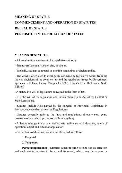 Interpretation Of Statues five year notes - MEANING OF STATUE ...