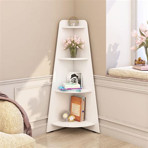 Buy Helios Reynan Mafra 4-Tier Corner Shelf - White from Helios by Home ...