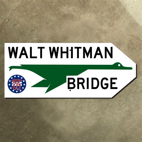 Pennsylvania Walt Whitman Bridge Philadelphia highway marker road sign ...