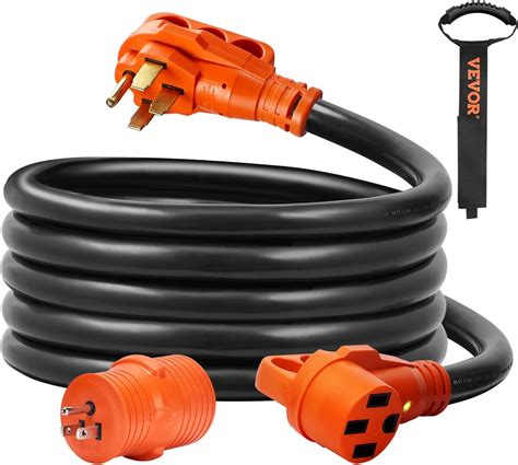 Amazon.com: VEVOR 50 Amp RV Extension Cord, 15 ft, Heavy Duty STW 6/3+8 ...