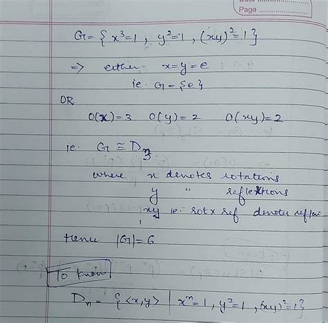 A group is generated by the elements x, y with the relations x=y2 (xy}2 ...