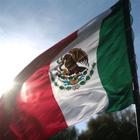 Premium Photo | Capturing the grandeur of the Mexican flag an emblem of ...