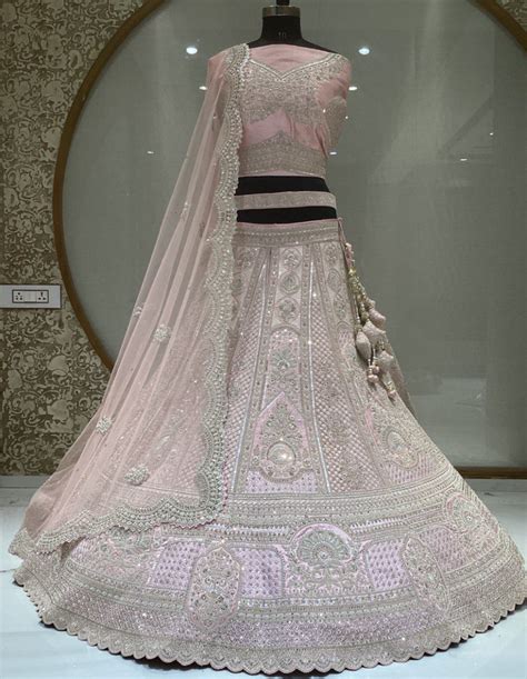 Light Color Handwork Bridal Lehenga Latest Design – Keshav Creations