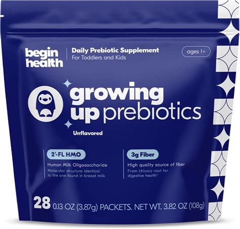 Amazon.com: Begin Health Daily Growing Up Prebiotics 28-Pack - Kids ...