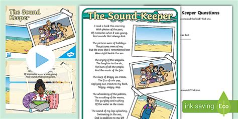 The Sound Keeper Poetry Differentiated Activity Pack