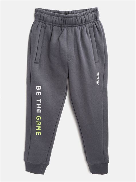 Alcis Boys Charcoal Grey Solid Joggers BAA20E804110-4Y