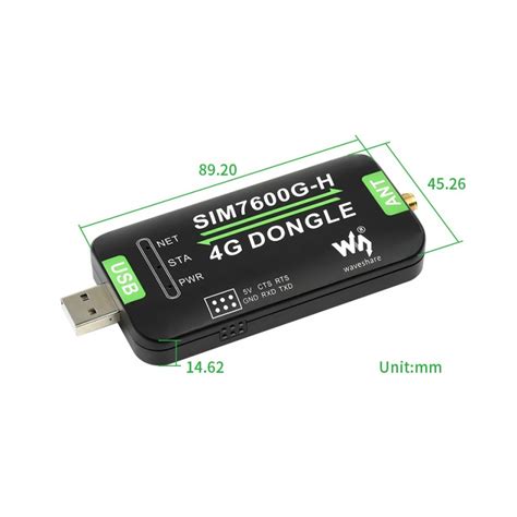 Waveshare SIM7600G-H 4G DONGLE, GNSS Positioning, Global Band Support ...