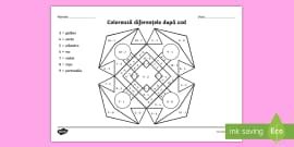 Adunări până la 10 Colorează după codul numerelor