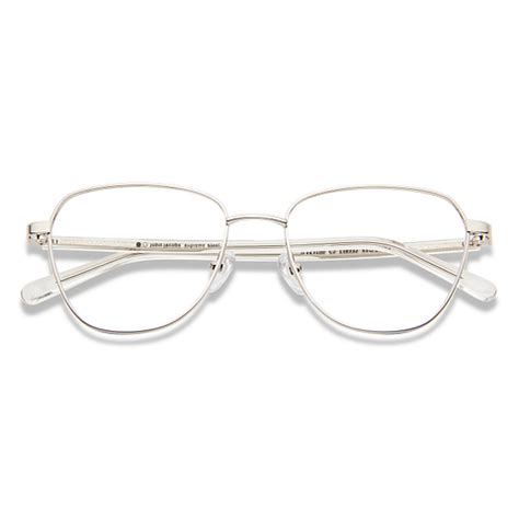 Buy Silver Transparent Full Rim Square John Jacobs Supreme Steel JJ ...