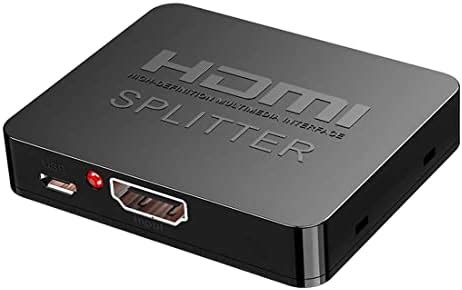 Cuxnoo HDMI Splitter 1 in 2 Out, Duplicate to Dual Monitors/Displays TV ...