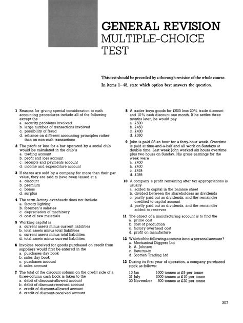 1 - Acc - GENERAL REVISION MULTIPLE-CHOICE TEST This test should be ...