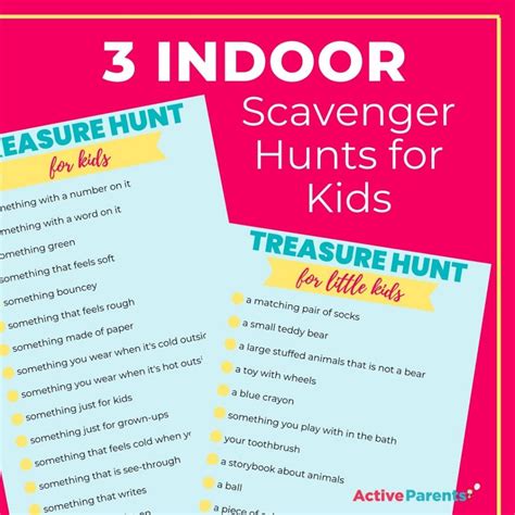 Indoor Scavenger Hunts for Kids - Active Parents