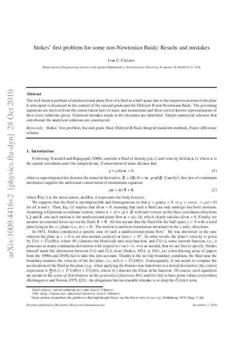 Image result for Stokes First Problem