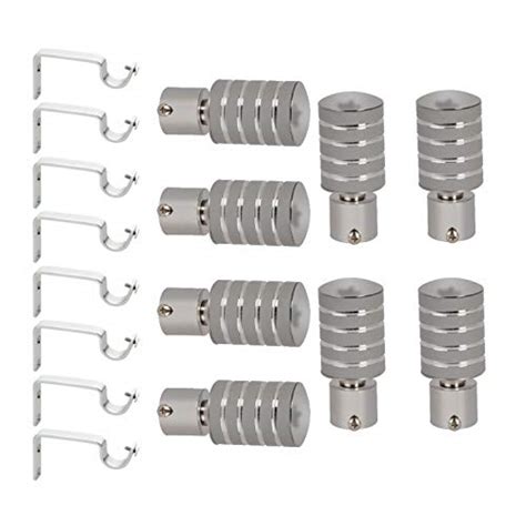 Buy FLOWAY Stainless Steel Curtain Bracket Finials with Heavy Support ...