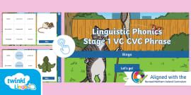 Linguistic Phonics Stage 1 Bingo Game A (teacher made)