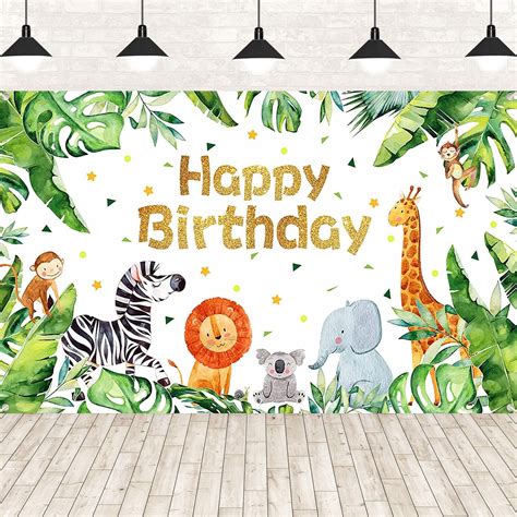 Buy Safari Jungle Birthday Decorations Party Supplies Animals Theme ...