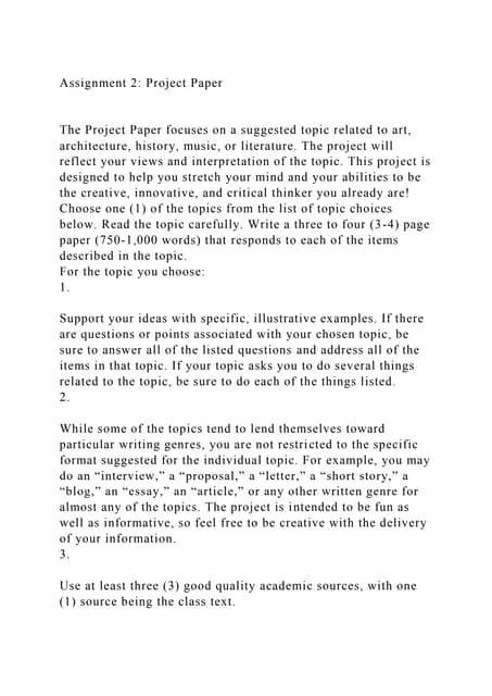 Image result for Project Assignment Paper