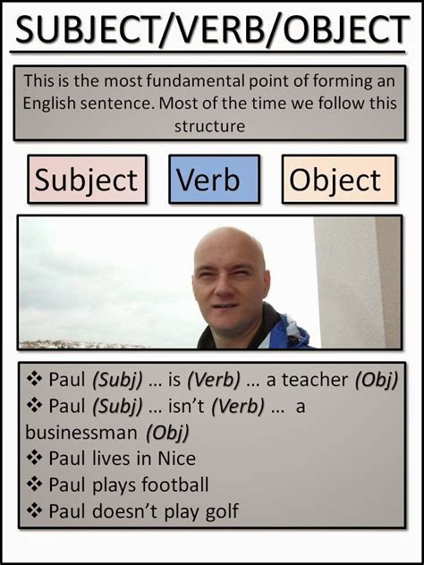 Image result for Subject Verb Object Sentences