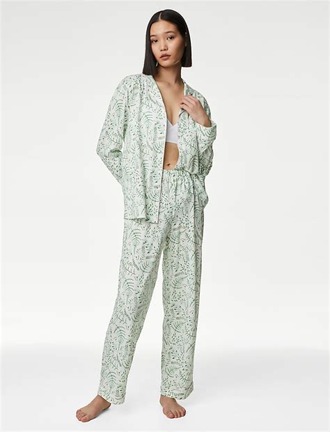 Buy Cool Comfort™ Cotton Modal Printed Pyjama Set at Marks & Spencer