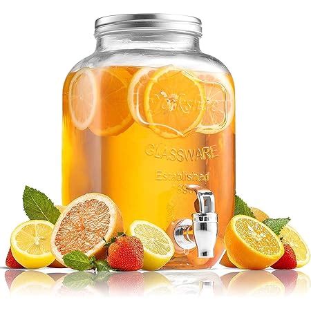 Buy ABOUT SPACE 5 Litre Glass Juice Dispenser - Water Pitcher for Detox ...