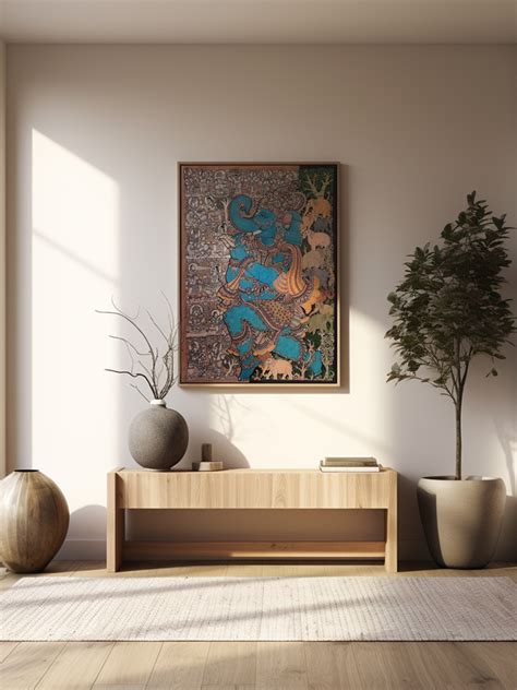 Lord Ganesha Kalamkari Painting | Wall Decor | Kalamkari art Online