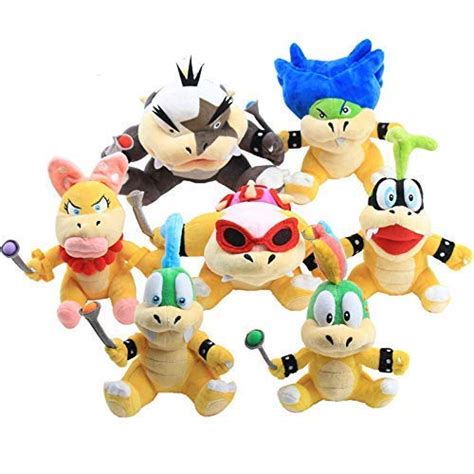 Buy Plush Toy 7Pcs/Set 18-23Cm Mario Bowser/Koopa Plush Doll Toys Lemmy ...
